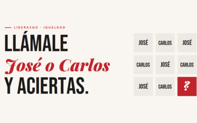 Llámale José o Carlos y aciertas